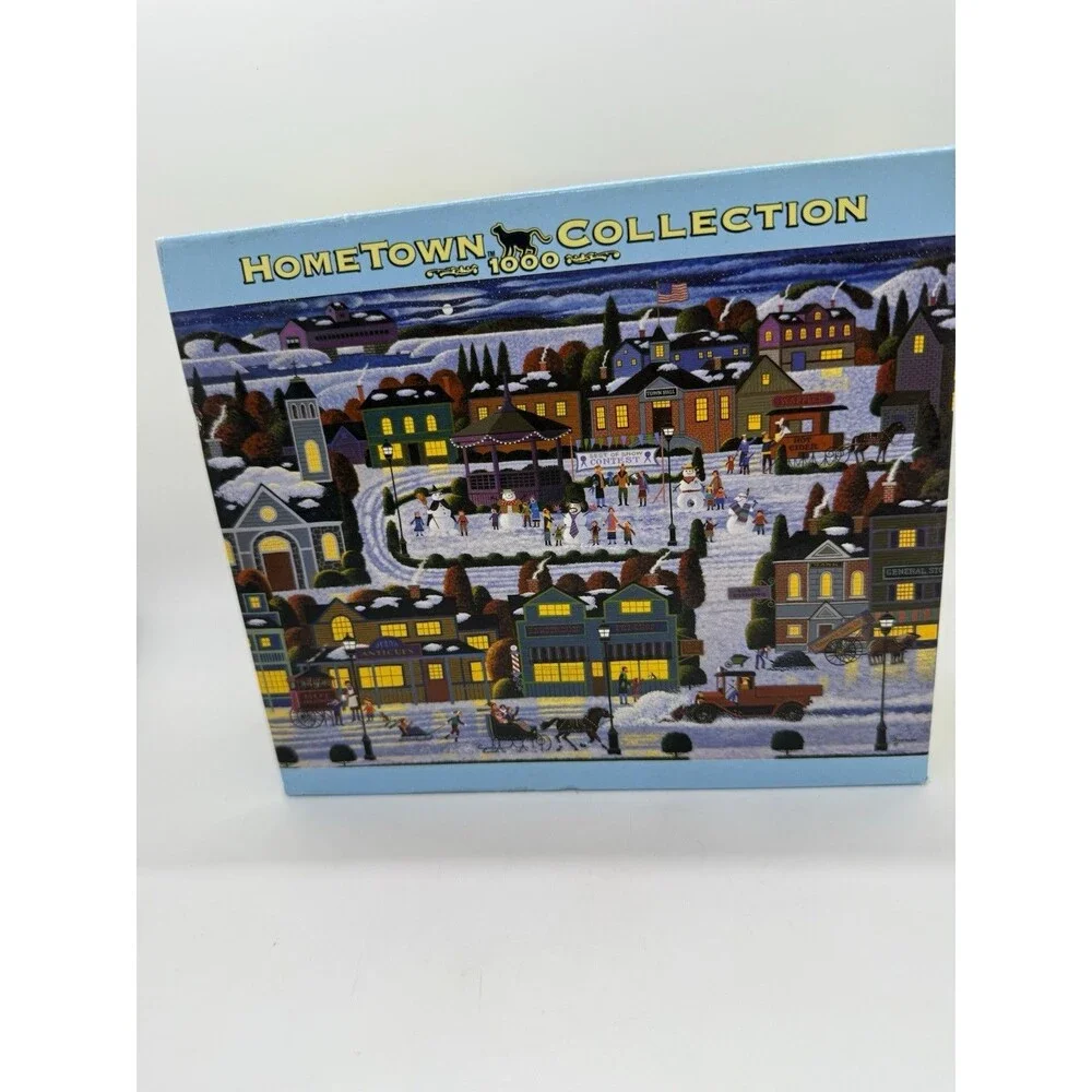 Vintage Hometown Collection SNOWMAN CONTEST 1000 PCS Puzzle The Artist Heronim